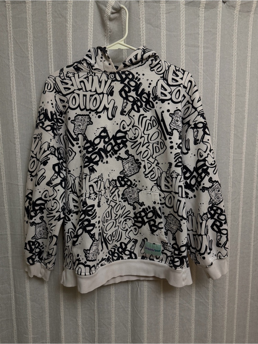 Divided H&M SpongeBob SquarePants All Over Graffiti Print Hoodie
